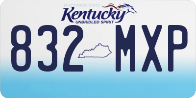 KY license plate 832MXP