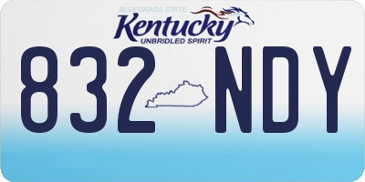 KY license plate 832NDY