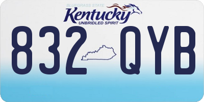 KY license plate 832QYB