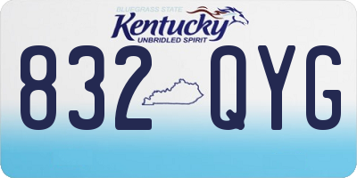 KY license plate 832QYG