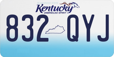 KY license plate 832QYJ