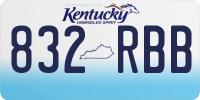 KY license plate 832RBB