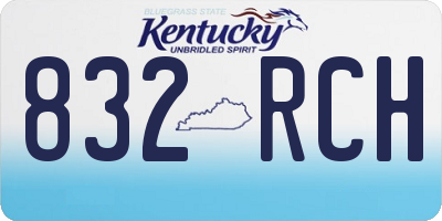 KY license plate 832RCH