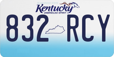 KY license plate 832RCY