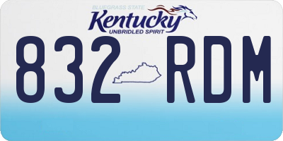 KY license plate 832RDM