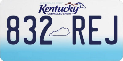 KY license plate 832REJ