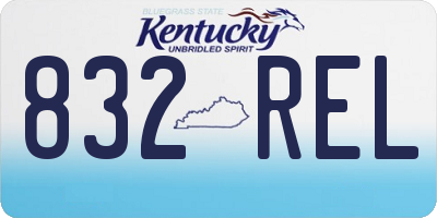 KY license plate 832REL