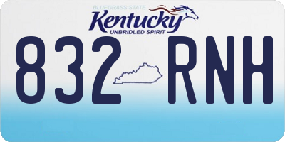 KY license plate 832RNH