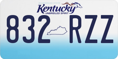 KY license plate 832RZZ