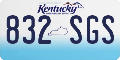 KY license plate 832SGS