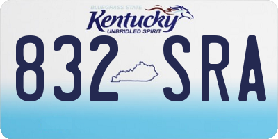 KY license plate 832SRA
