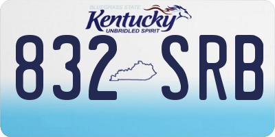 KY license plate 832SRB