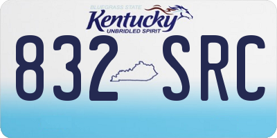 KY license plate 832SRC
