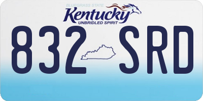 KY license plate 832SRD