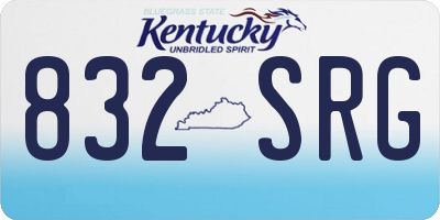 KY license plate 832SRG