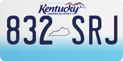 KY license plate 832SRJ