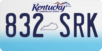 KY license plate 832SRK