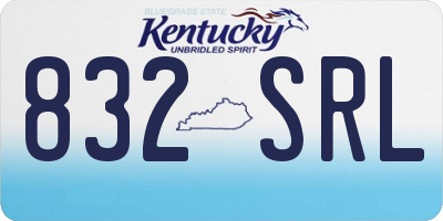KY license plate 832SRL