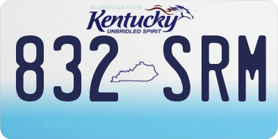 KY license plate 832SRM