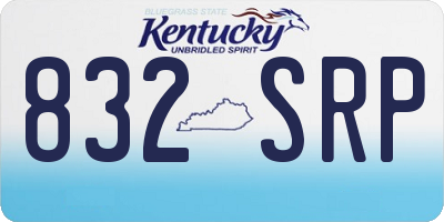 KY license plate 832SRP