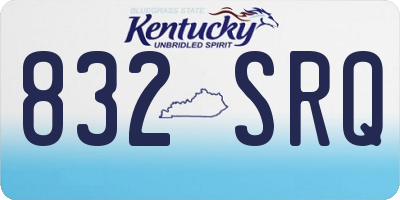 KY license plate 832SRQ