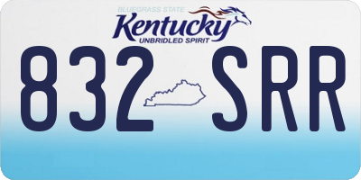 KY license plate 832SRR
