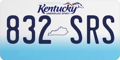 KY license plate 832SRS