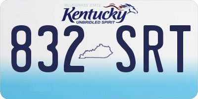 KY license plate 832SRT