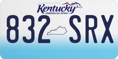 KY license plate 832SRX