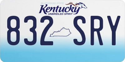 KY license plate 832SRY