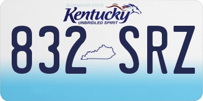 KY license plate 832SRZ