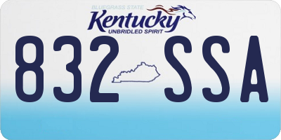 KY license plate 832SSA
