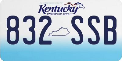 KY license plate 832SSB
