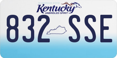 KY license plate 832SSE