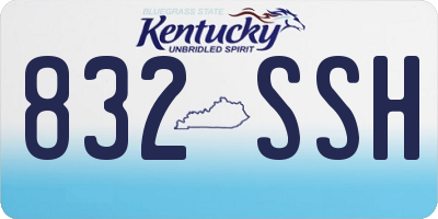 KY license plate 832SSH