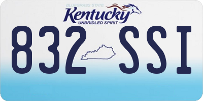 KY license plate 832SSI