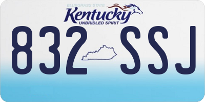 KY license plate 832SSJ