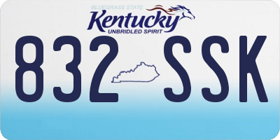 KY license plate 832SSK