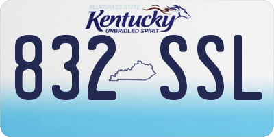 KY license plate 832SSL
