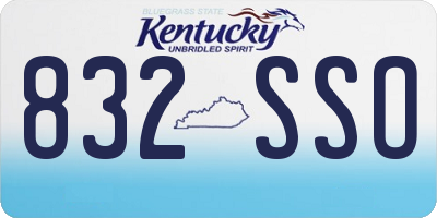 KY license plate 832SSO