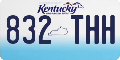 KY license plate 832THH