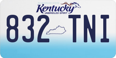 KY license plate 832TNI