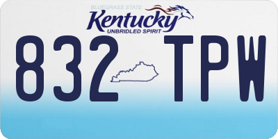KY license plate 832TPW