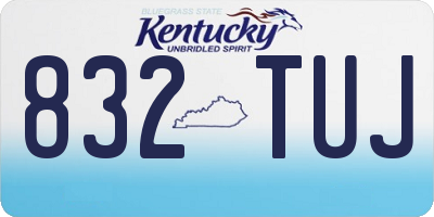 KY license plate 832TUJ