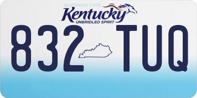 KY license plate 832TUQ