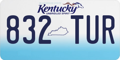 KY license plate 832TUR