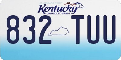 KY license plate 832TUU