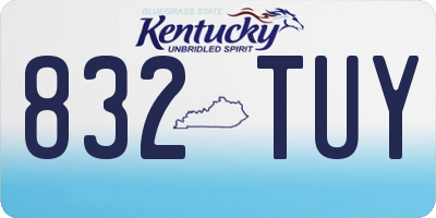 KY license plate 832TUY