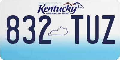 KY license plate 832TUZ