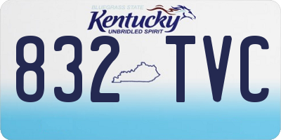 KY license plate 832TVC